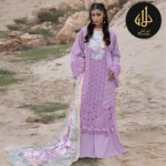 LIGHT PURPLE 3PC STITCHED COTTON WITH COTTON DUPATTA